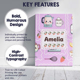 Personalised Name Cute Kawaii Mixer Kettle Custom  Unique Gift Idea Elegant Feature Canvas Wall Art Print Decor Picture Ready to Hang