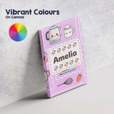 Personalised Name Cute Kawaii Mixer Kettle Custom  Unique Gift Idea Elegant Feature Canvas Wall Art Print Decor Picture Ready to Hang