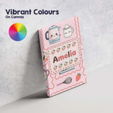 Personalised Name Cute Kawaii Mixer Kettle Custom  Unique Gift Idea Elegant Feature Canvas Wall Art Print Decor Picture Ready to Hang