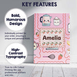 Personalised Name Cute Kawaii Mixer Kettle Custom  Unique Gift Idea Elegant Feature Canvas Wall Art Print Decor Picture Ready to Hang