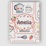 Personalised Name Cute Kawaii Mixer Kettle Custom  Unique Gift Idea Elegant Feature Canvas Wall Art Print Decor Picture Ready to Hang