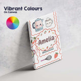 Personalised Name Cute Kawaii Mixer Kettle Custom  Unique Gift Idea Elegant Feature Canvas Wall Art Print Decor Picture Ready to Hang