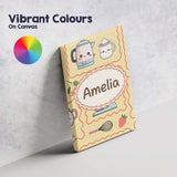 Personalised Name Cute Kawaii Mixer Kettle Custom  Unique Gift Idea Elegant Feature Canvas Wall Art Print Decor Picture Ready to Hang