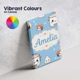 Personalised Name Cute Kawaii Sushi Rice Custom  Unique Gift Idea Elegant Feature Canvas Wall Art Print Decor Picture Ready to Hang