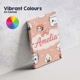 Personalised Name Cute Kawaii Sushi Rice Custom  Unique Gift Idea Elegant Feature Canvas Wall Art Print Decor Picture Ready to Hang