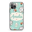 Cute Kawaii Sushi Rice Cooker Bowl Printed Design Custom Name Protective Phone Case Mobile Cover Durable Everyday Smartphone Shock Resistant
