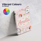 Personalised Name Cute Kawaii Sushi Rice Custom  Unique Gift Idea Elegant Feature Canvas Wall Art Print Decor Picture Ready to Hang