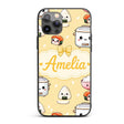 Cute Kawaii Sushi Rice Cooker Bowl Printed Design Custom Name Protective Phone Case Mobile Cover Durable Everyday Smartphone Shock Resistant