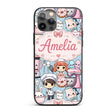 Cute Kawaii Baking Girl Mixer Blender Donut Blue Custom Name Protective Phone Case Mobile Cover Durable Everyday Smartphone Shock Resistant