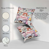 Custom Name Cute Kawaii Baking Girl Mixer Donut Cream Background Square Filled Cushion Throw Pillow Sofa Bed Home Decor Zip Washable UK Made