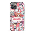 Cute Kawaii Baking Girl Mixer Blender Donut Coral Custom Name Protective Phone Case Mobile Cover Durable Everyday Smartphone Shock Resistant