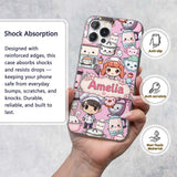 Cute Kawaii Baking Girl Mixer Blender Donut Blush Custom Name Protective Phone Case Mobile Cover Durable Everyday Smartphone Shock Resistant