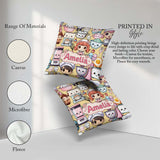 Custom Name Cute Kawaii Baking Girl Mixer Blender Donut Yellow Square Filled Cushion Throw Pillow Sofa Bed Home Decor Zip Washable UK Made