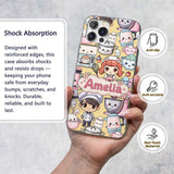 Cute Kawaii Baking Girl Mixer Printed Design Custom Name Protective Phone Case Mobile Cover Durable Everyday Smartphone Shock Resistant
