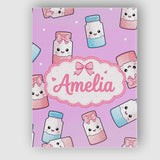 Personalised Name Cute Kawaii Sweet Sugar Custom  Unique Gift Idea Elegant Feature Canvas Wall Art Print Decor Picture Ready to Hang