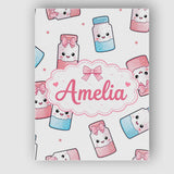 Personalised Name Kawaii Sweet Sugar Jars Custom  Unique Gift Idea Elegant Feature Canvas Wall Art Print Decor Picture Ready to Hang