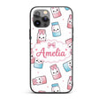 Kawaii Sweet Sugar Jars with Bows Light Grey Custom Name Protective Phone Case Mobile Cover Durable Everyday Smartphone Shock Resistant
