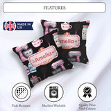 Custom Name Kawaii Cake Mixer Baking Tools Seamless Pattern Name Square Filled Cushion Throw Pillow Sofa Bed Home Decor Zip Washable UK Made