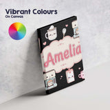 Personalised Name Cute Kawaii Coffee Maker Custom  Unique Gift Idea Elegant Feature Canvas Wall Art Print Decor Picture Ready to Hang