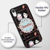 Cute Kawaii Mixer Appliance Fruit Printed Design Custom Name Protective Phone Case Mobile Cover Durable Everyday Smartphone Shock Resistant