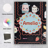 Personalised Name Cute Kawaii Mixer Appliance Custom Unique Gift Idea Modern Room Accent Canvas Wall Art Print Decor Picture Ready to Hang