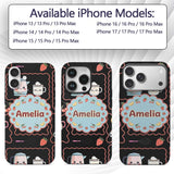 Cute Kawaii Mixer Appliance Fruit Printed Design Custom Name Protective Phone Case Mobile Cover Durable Everyday Smartphone Shock Resistant