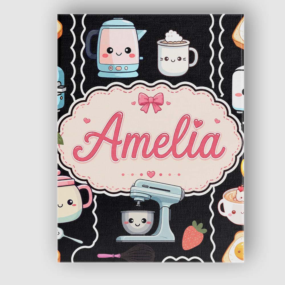 Personalised Name Cute Kawaii Sushi Rice Custom  Unique Gift Idea Elegant Feature Canvas Wall Art Print Decor Picture Ready to Hang