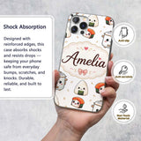 Cute Kawaii Sushi Rice Bowl Appliances Seamless Custom Name Protective Phone Case Mobile Cover Durable Everyday Smartphone Shock Resistant