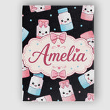Personalised Name Cute Kawaii Sugar Jars Custom  Unique Gift Idea Elegant Feature Canvas Wall Art Print Decor Picture Ready to Hang
