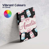 Personalised Name Cute Kawaii Sugar Jars Custom  Unique Gift Idea Elegant Feature Canvas Wall Art Print Decor Picture Ready to Hang