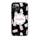 Cute Kawaii Sugar Jars Sprinkle Pattern Seamless Custom Name Protective Phone Case Mobile Cover Durable Everyday Smartphone Shock Resistant