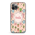Cute Kawaii Garden Tools Plants Printed Design Custom Name Protective Phone Case Mobile Cover Durable Everyday Smartphone Shock Resistant