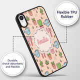 Cute Kawaii Garden Tools Plants Printed Design Custom Name Protective Phone Case Mobile Cover Durable Everyday Smartphone Shock Resistant