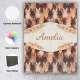 Personalised Name Mixed Color Cute Bunny Crowd Soft Texture Seamless Custom  Home Canvas Wall Art Print Decor Picture Ready to Hang