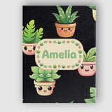 Personalised Name Cute Kawaii Indoor Plants Custom  Bespoke Interior Contemporary Canvas Wall Art Print Decor Picture Ready to Hang