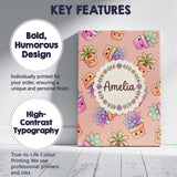 Personalised Name Cute Kawaii Succulent Custom  Modern Room Accent Elegant Feature Canvas Wall Art Print Decor Picture Ready to Hang