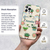 Cute Kawaii Plants Rainbows Smiling Sun Cream Custom Name Protective Phone Case Mobile Cover Durable Everyday Smartphone Shock Resistant
