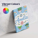 Personalised Name Cute Kawaii Plants Custom Premium Decorative Design Modern Room Accent Canvas Wall Art Print Decor Picture Ready to Hang