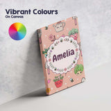 Personalised Name Cute Kawaii Garden Tools Custom  Unique Gift Idea Elegant Feature Canvas Wall Art Print Decor Picture Ready to Hang