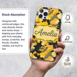 Yellow Desert Camouflage Abstract Printed Design Custom Name Protective Phone Case Mobile Cover Durable Everyday Smartphone Shock Resistant