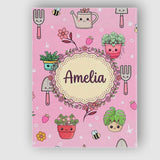 Personalised Name Cute Kawaii Garden Tools Custom  Unique Gift Idea Elegant Feature Canvas Wall Art Print Decor Picture Ready to Hang