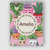 Personalised Name Cute Kawaii Indoor House Custom  Unique Gift Idea Elegant Feature Canvas Wall Art Print Decor Picture Ready to Hang