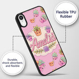 Cute Kawaii Succulent Plant Pots Printed Design Custom Name Protective Phone Case Mobile Cover Durable Everyday Smartphone Shock Resistant