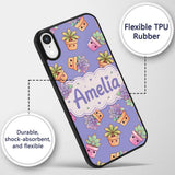 Cute Kawaii Succulent Plant Pots Printed Design Custom Name Protective Phone Case Mobile Cover Durable Everyday Smartphone Shock Resistant