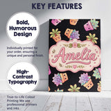 Personalised Name Cute Kawaii Succulent Custom  Modern Room Accent Elegant Feature Canvas Wall Art Print Decor Picture Ready to Hang