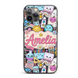 Cute Kawaii School Supplies Desk Rainbow Sun Custom Name Protective Phone Case Mobile Cover Durable Everyday Smartphone Shock Resistant