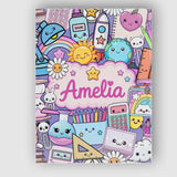 Personalised Name Cute Kawaii School Custom Premium Decorative Design Modern Room Accent Canvas Wall Art Print Decor Picture Ready to Hang