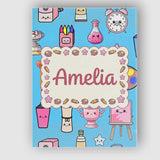 Personalised Name Cute Kawaii Graduation Custom  Unique Gift Idea Elegant Feature Canvas Wall Art Print Decor Picture Ready to Hang