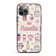 Cute Kawaii Graduation Student Art Printed Design Custom Name Protective Phone Case Mobile Cover Durable Everyday Smartphone Shock Resistant