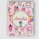 Personalised Name Cute Kawaii Graduation Custom  Unique Gift Idea Elegant Feature Canvas Wall Art Print Decor Picture Ready to Hang